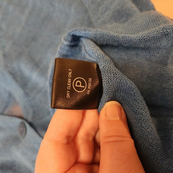 Lafayette 148 Blue Longsleeve Cardigan Size Medium - Picture 10 of 10